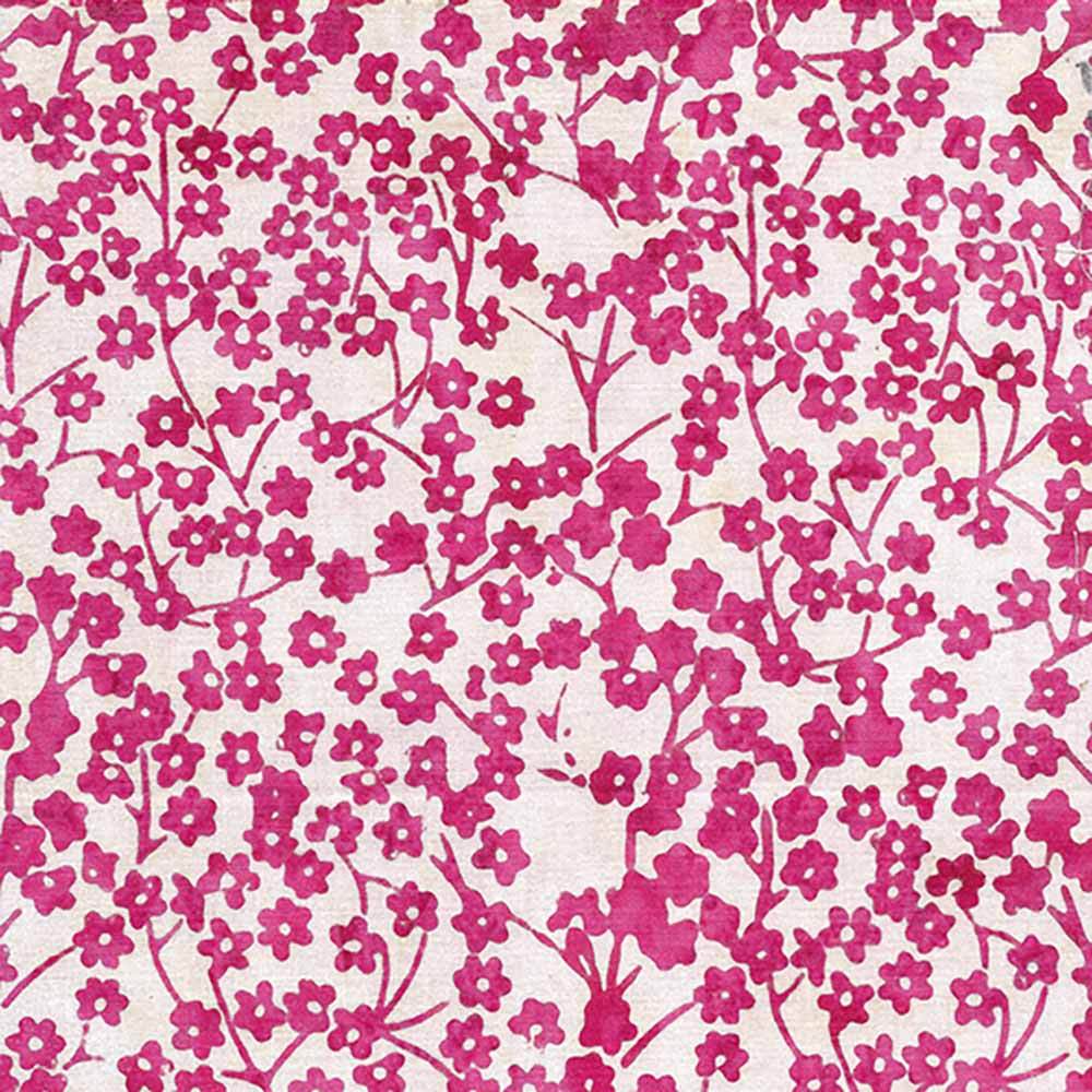 Island Batiks - Stunning Round Flower Stems in White - Yardage