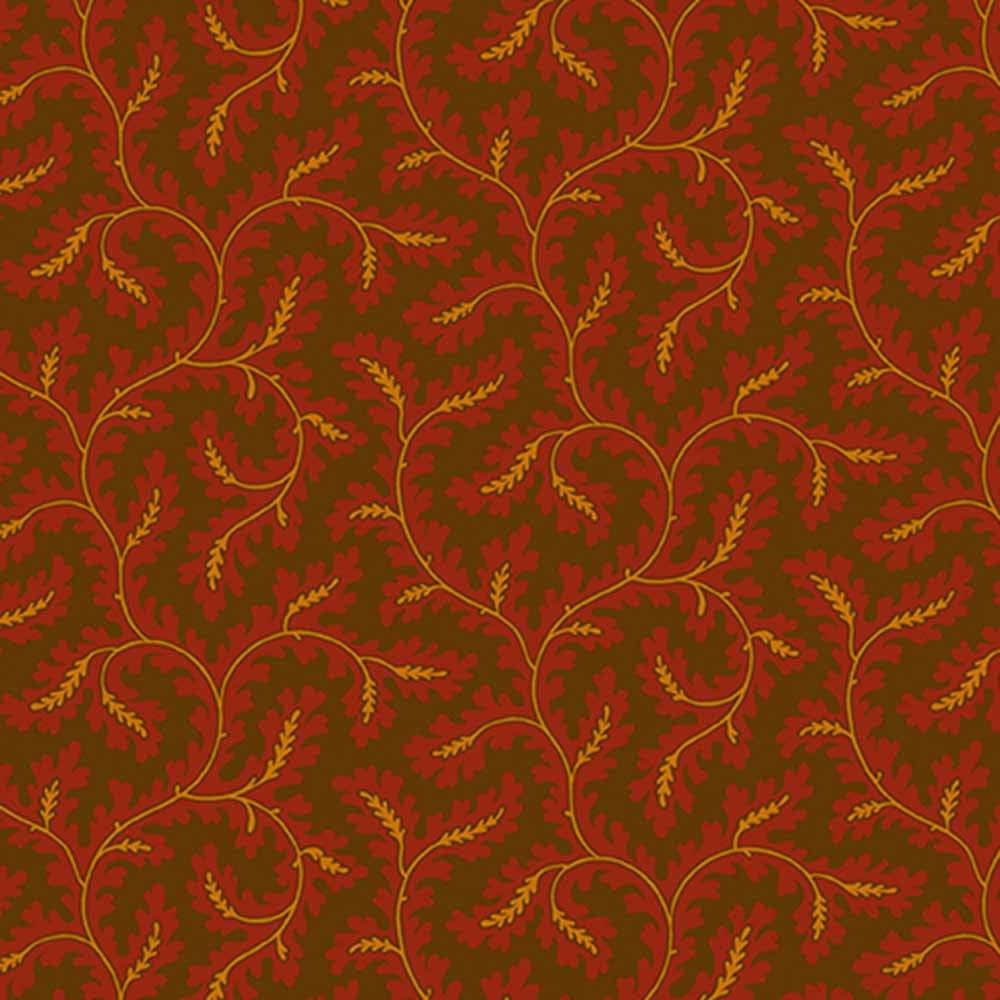 Andover Fabrics - Gathering Collection - Rust Oak Leaves Yardage: A Must - Have for Autumn Projects!