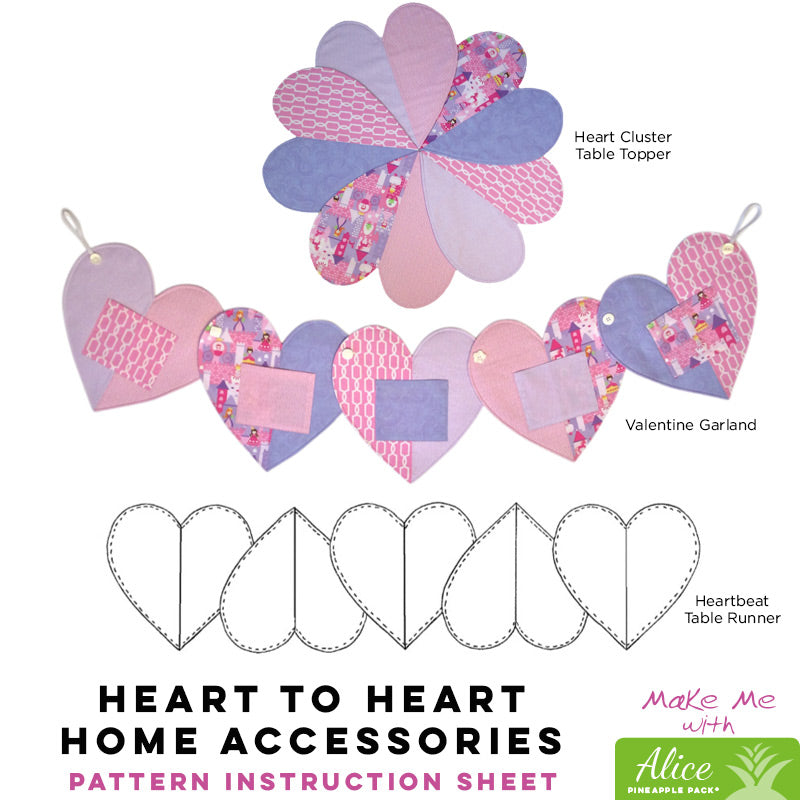 Heart to Heart - Alice Pineapple Pack: Crafty Valentine Decor Pattern
