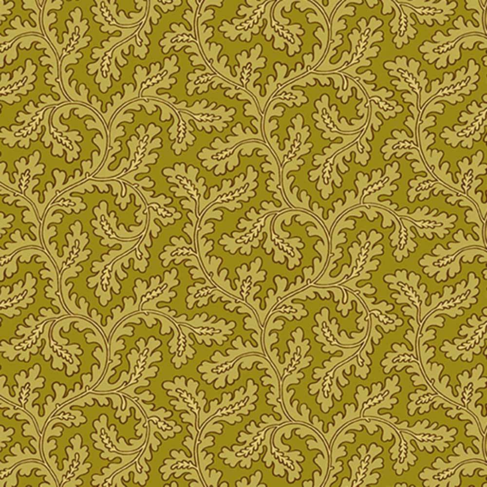 Andover Fabrics - Gathering Oak Leaves Green Yardage: Perfect for Autumn Projects!