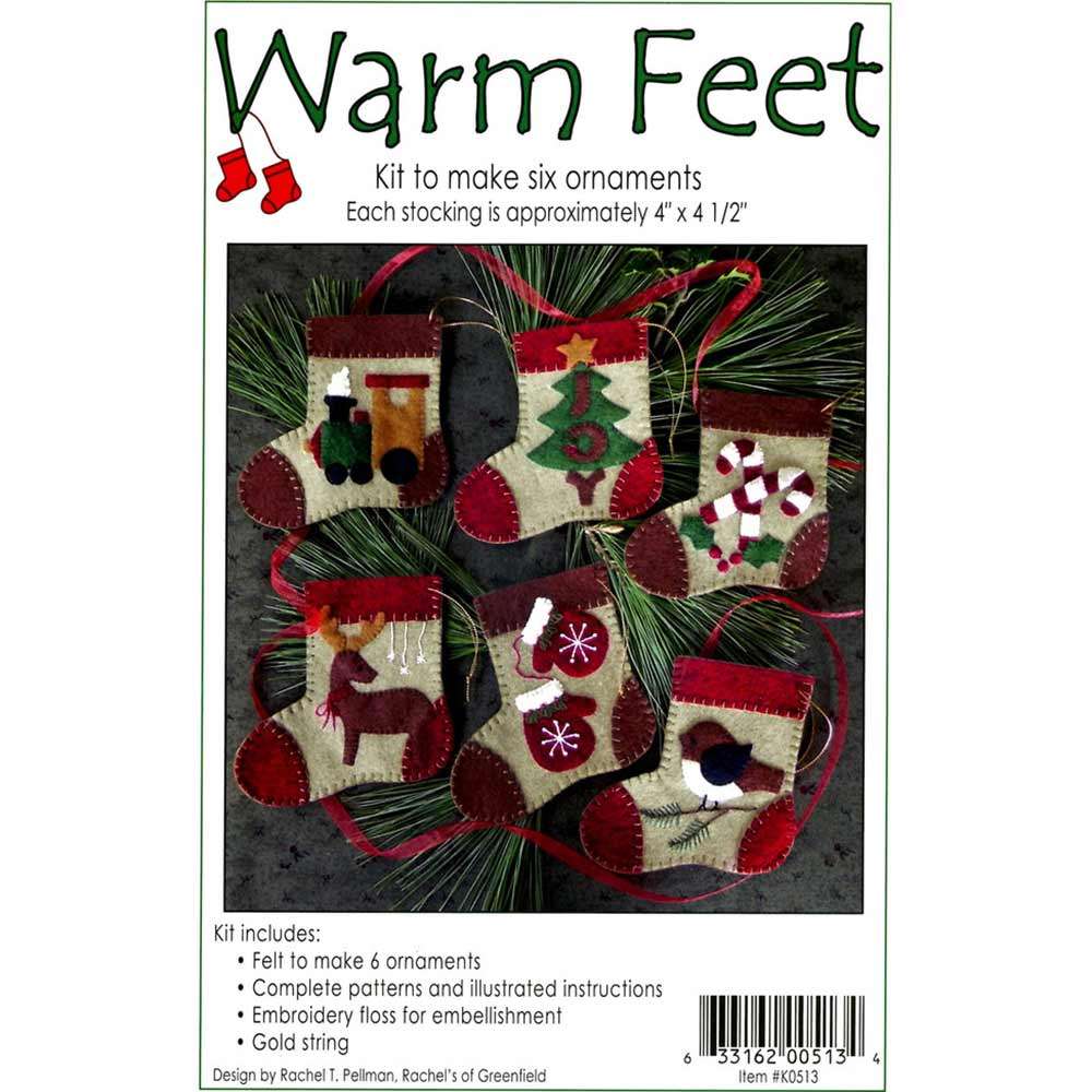 Rachel Pellman's Cozy Warm Feet Ornament Kit