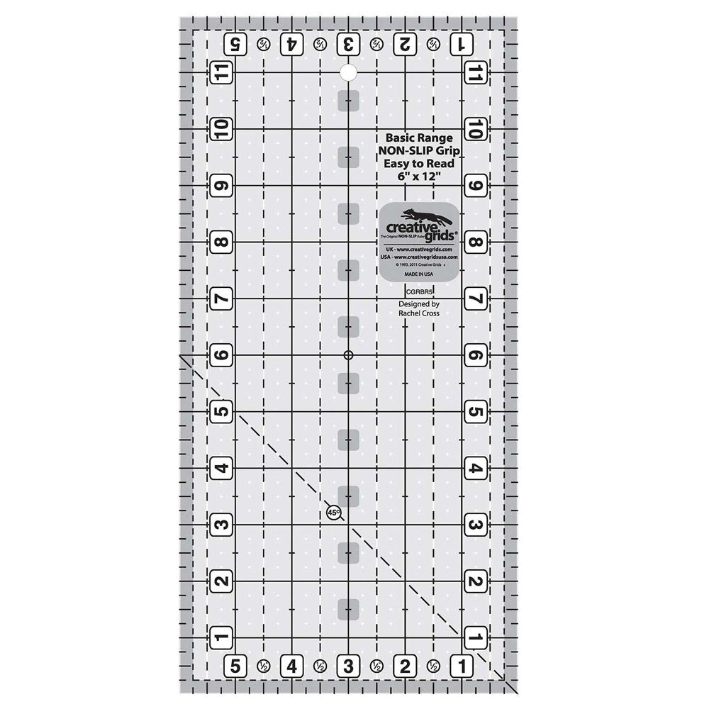 Creative Grids 6x12 Inch Rectangle Quilt Ruler: Simplify Your Quilting!