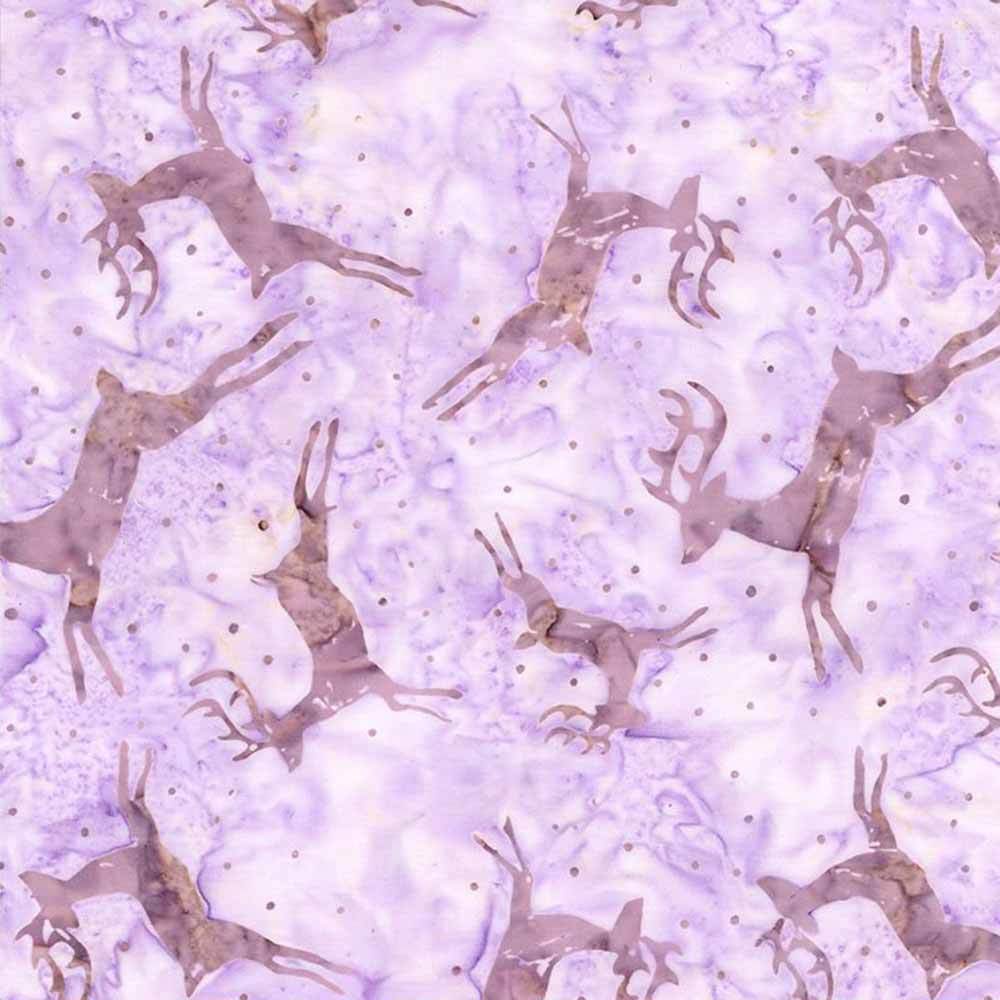 Timeless Treasures Tonga Batiks: Enchanting Blue and Purple Reindeer Fabric by the Yard