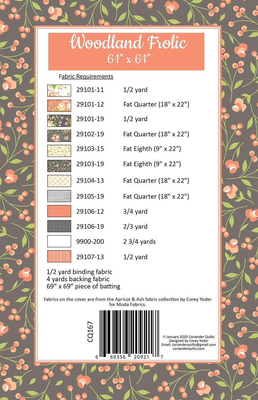 Enchanting Woodland Frolic Quilt Pattern