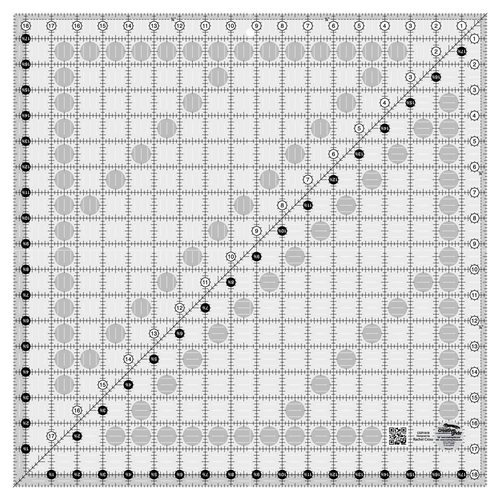 Incredible Creative Grids 18-1/2in Square Quilt Ruler