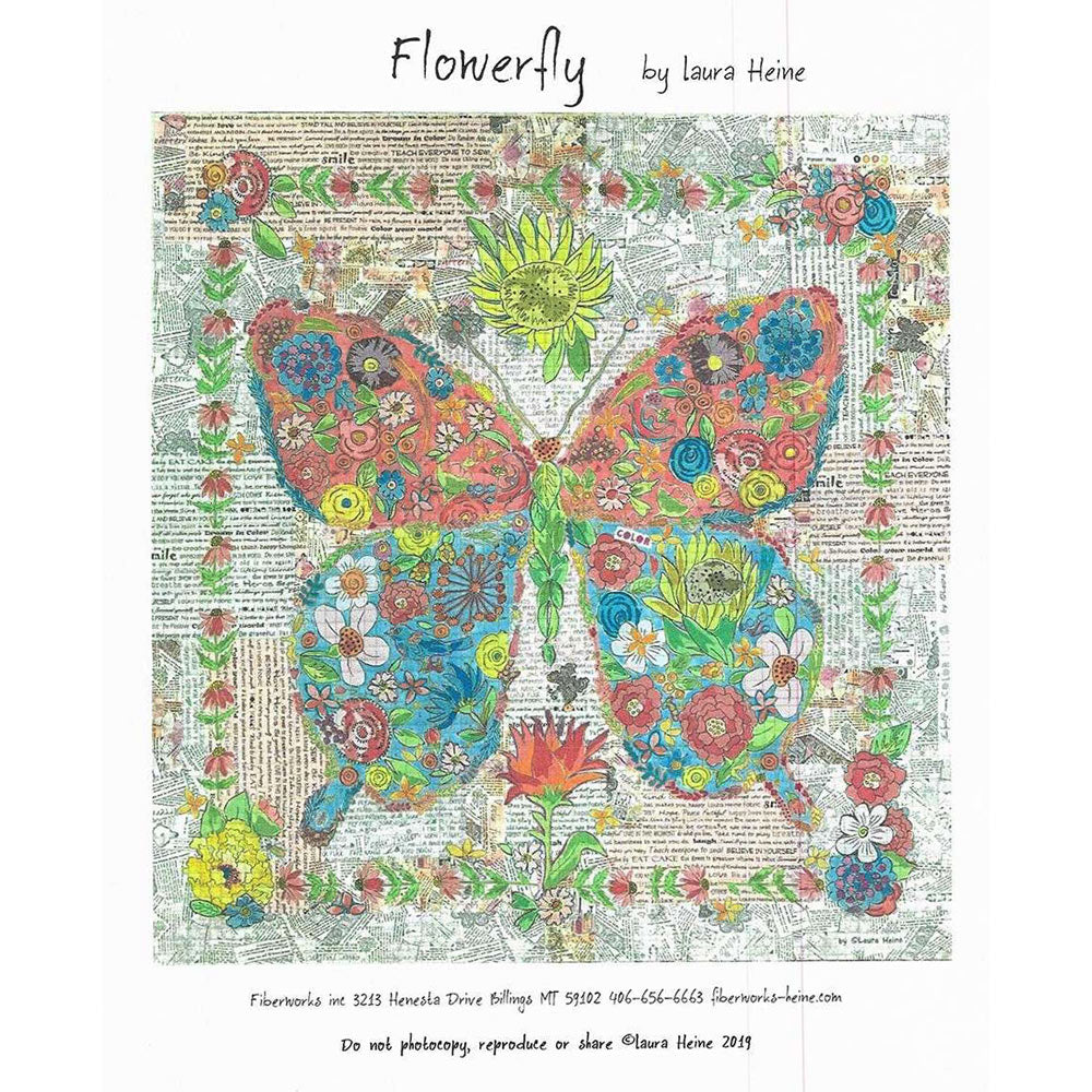 Flowerfly Enchanting Butterfly Collage Pattern