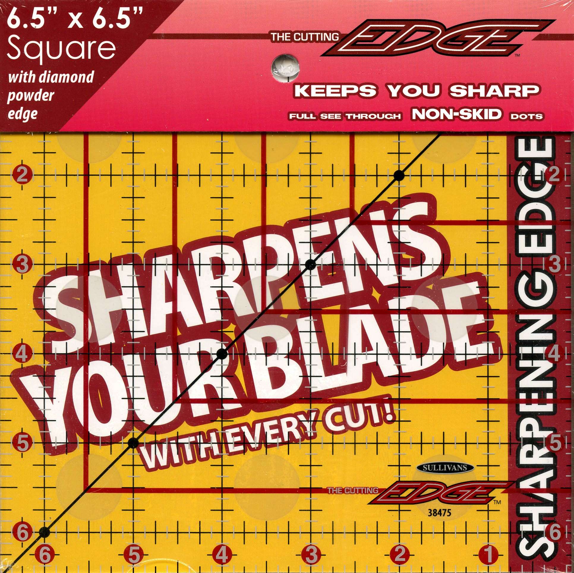 The Cutting Edge: Clear 6-1/2in Square Sharpening Edge Ruler