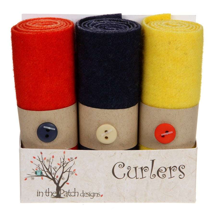 Gorgeous 4in X 16in Poppies Wool Curlers