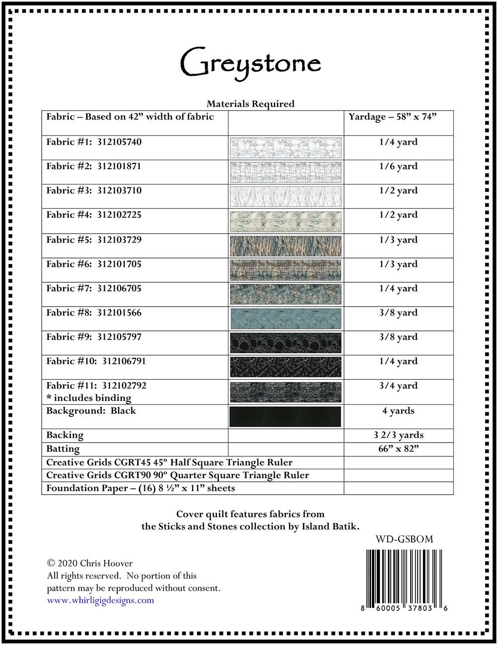 Greystone Block of the Month - Exclusive Pattern!