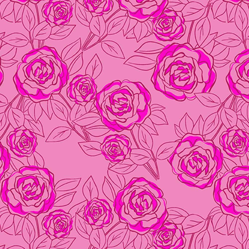 Andover Fabrics - Color Me Pretty by Stephanie Organes - Rose Bloom Yardage - Be Enchanted!