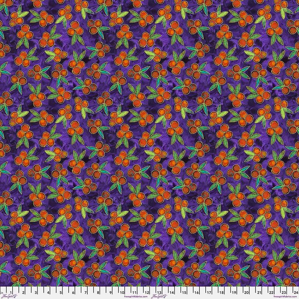 FreeSpirit's Garden Delight: Sue Penn's Purple Berries Yardage - A Must-Have!
