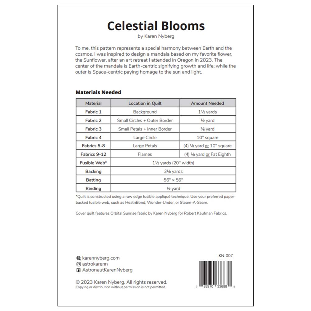 Enchanting Celestial Blooms Quilt Pattern - Craft Your Cosmic Masterpiece!