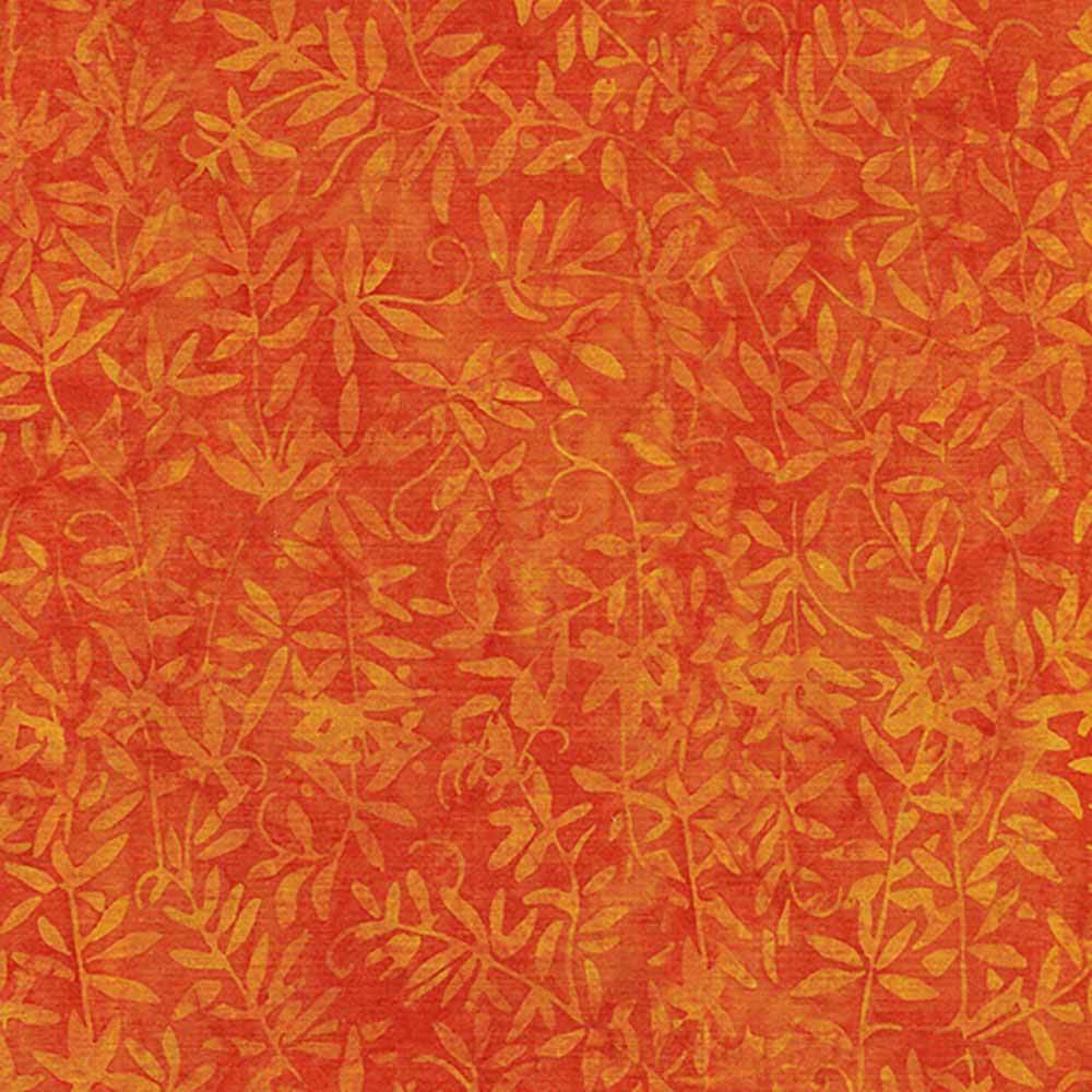 Island Batiks - Stunning Orange Tiger Vines Yardage
