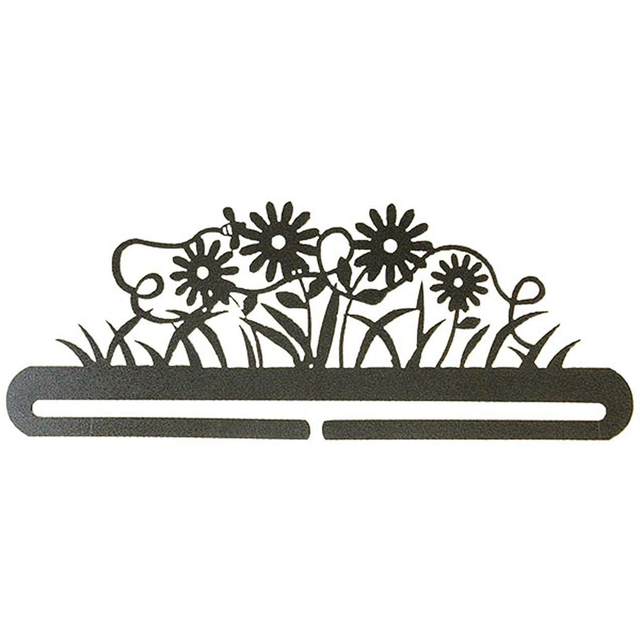 12-inch Daisy and Bee Charcoal Split Bottom Wall Art