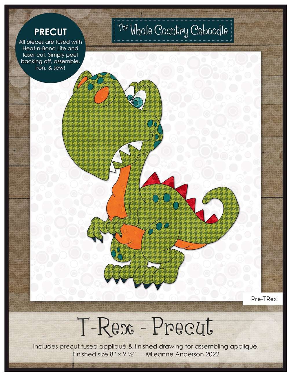 Roaring T-Rex Precut Fused Applique Pack - Unleash Your Creativity!