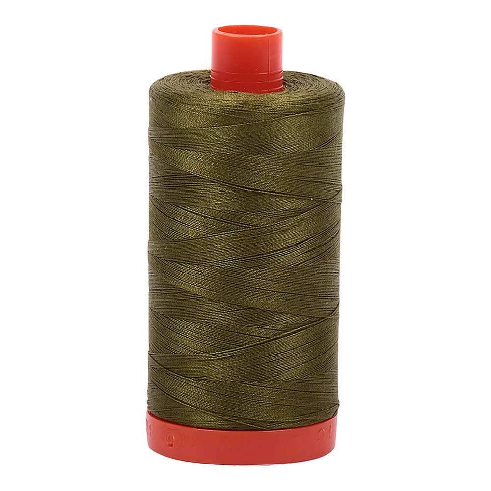 Gorgeous Very Dark Olive 50wt Aurifil 100% Cotton Mako Thread - Large Spool with 1,422 Yards! 