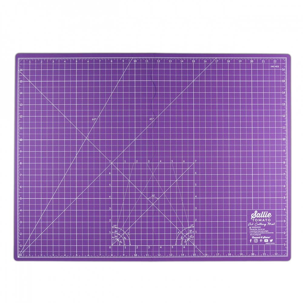 Sallie Tomato's Stunning Purple A2 Foldable Cutting Mat - A Must-Have for Crafters!
