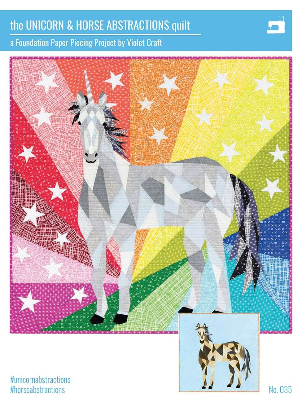 Enchanting Unicorn & Horse Abstractions Quilt
