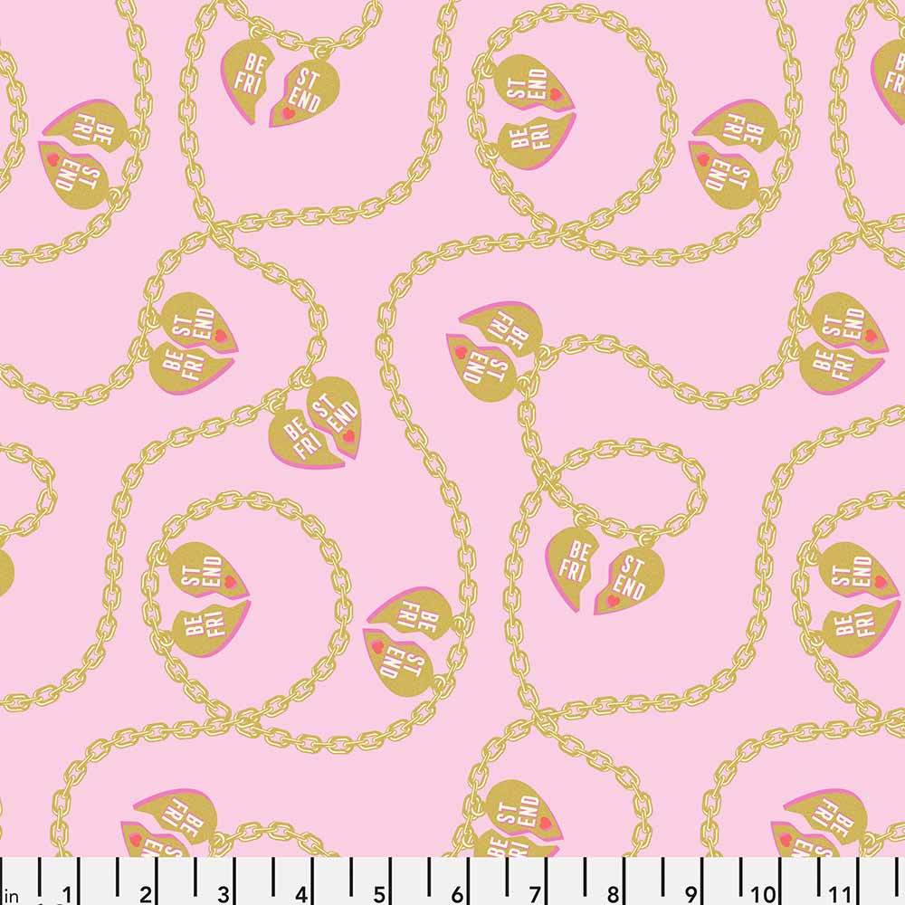 FreeSpirit - Besties Metallic by Tula Pink - Lil Charmer Blossom Yardage: A Must-Have!
