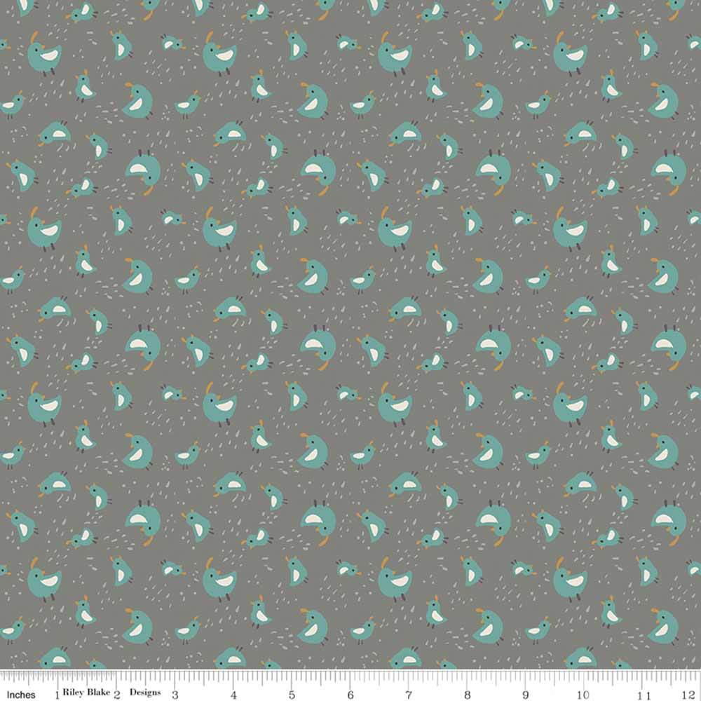 Riley Blake's Elmer & Eloise Quail Steele Fabric Yardage - A Delightful Addition!
