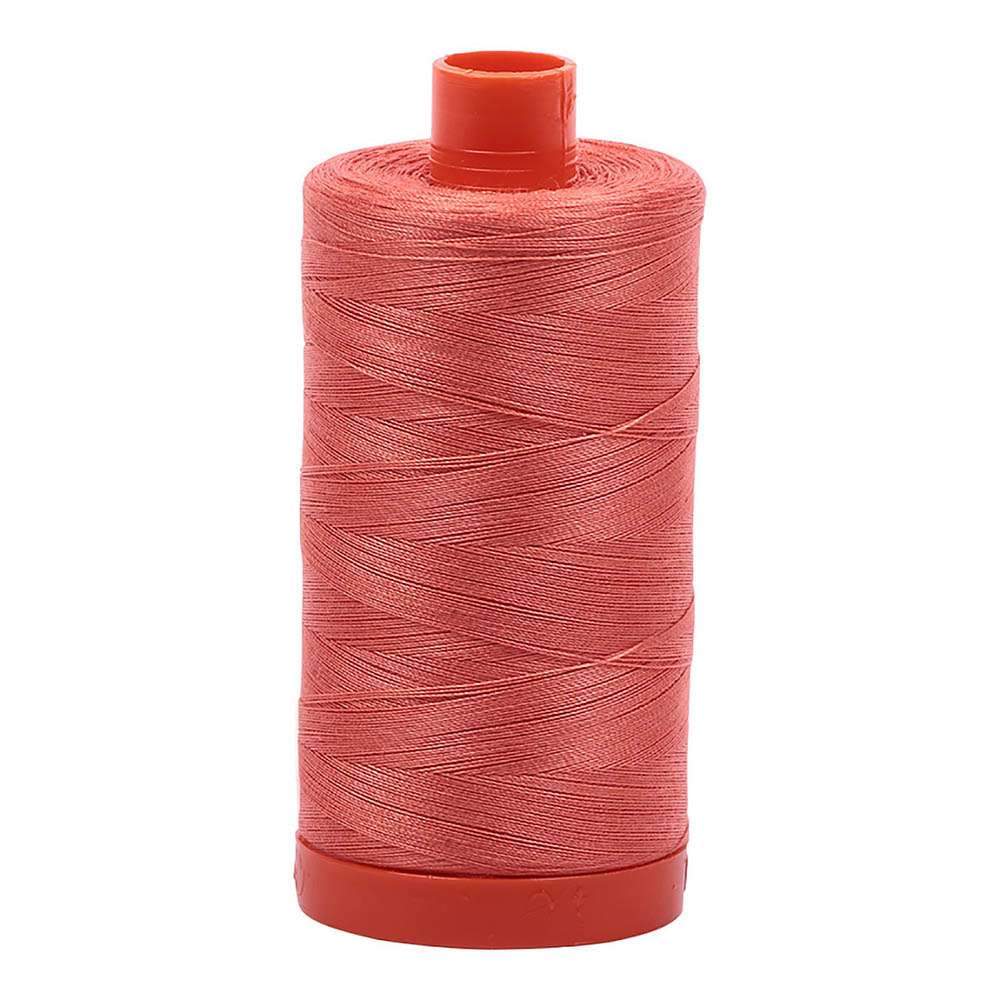 Gorgeous Salmon 50wt Aurifil 100% Cotton Mako Thread - Large Spool with 1,422 Yards!