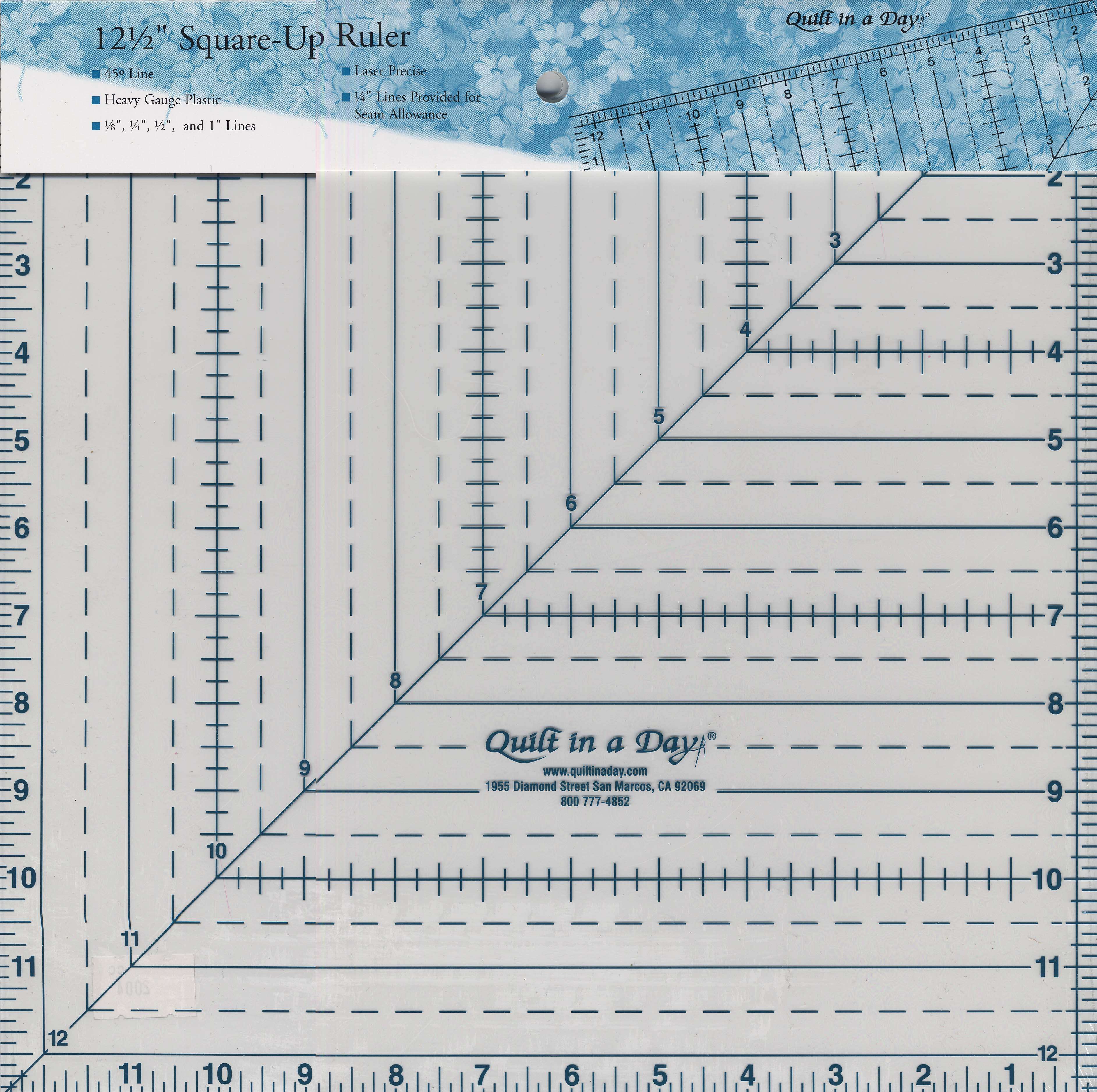 Quilt In A Day 12 1/2 - inch Square - Up Ruler: Precision for Perfect Quilts