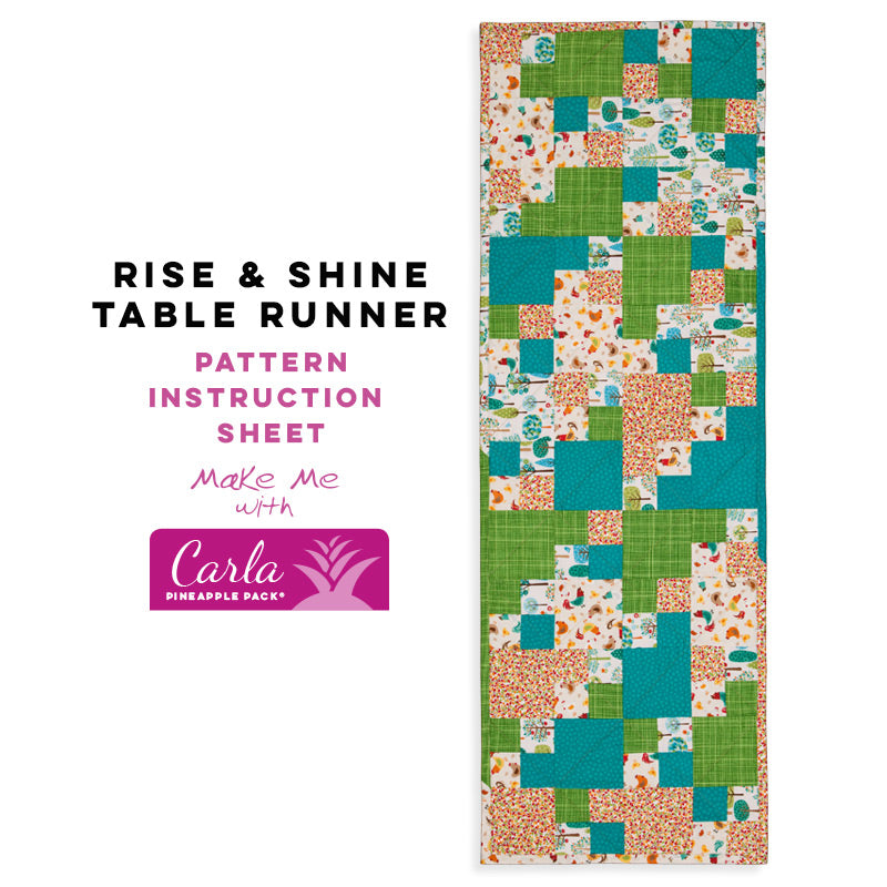 Rise and Shine Table Runner - Carla Pineapple Pack Pattern: A Tropical Decor Delight