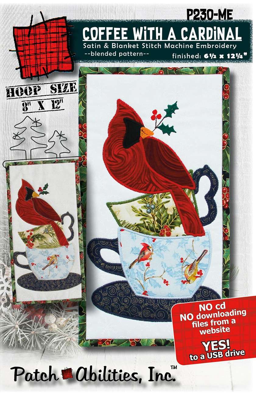 Cardinal Coffee Machine Embroidery: A Timeless Creation!