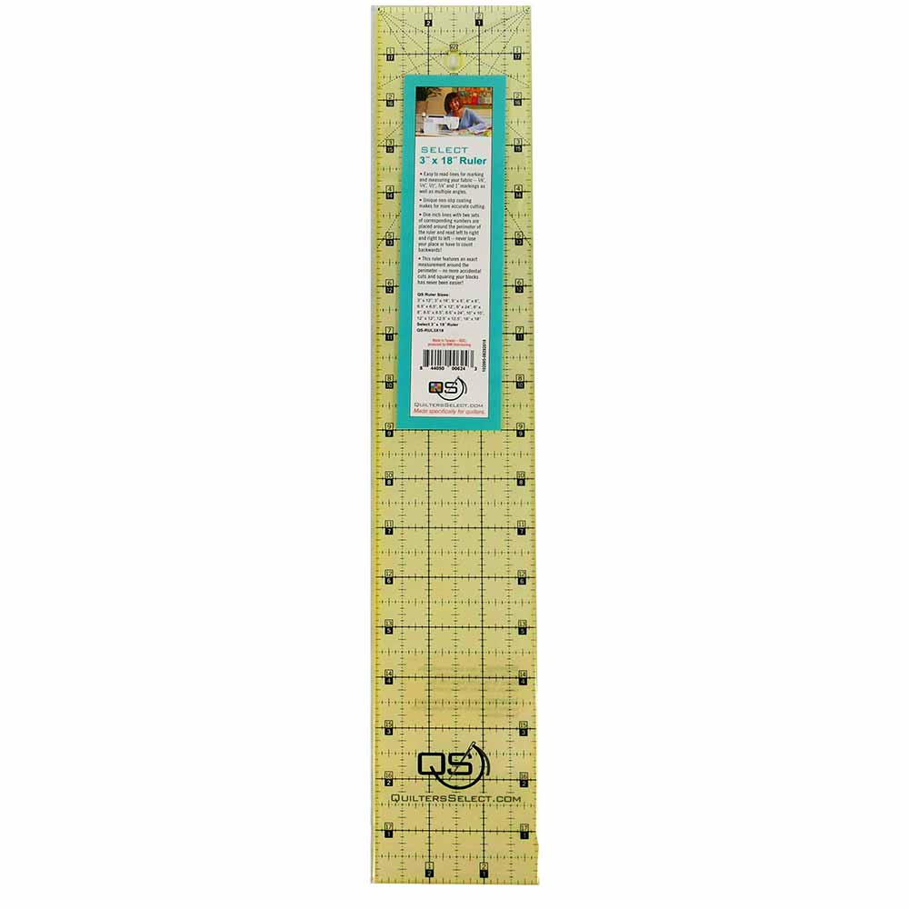 Quilter's Dream: 3in x 18in Non-Slip Ruler