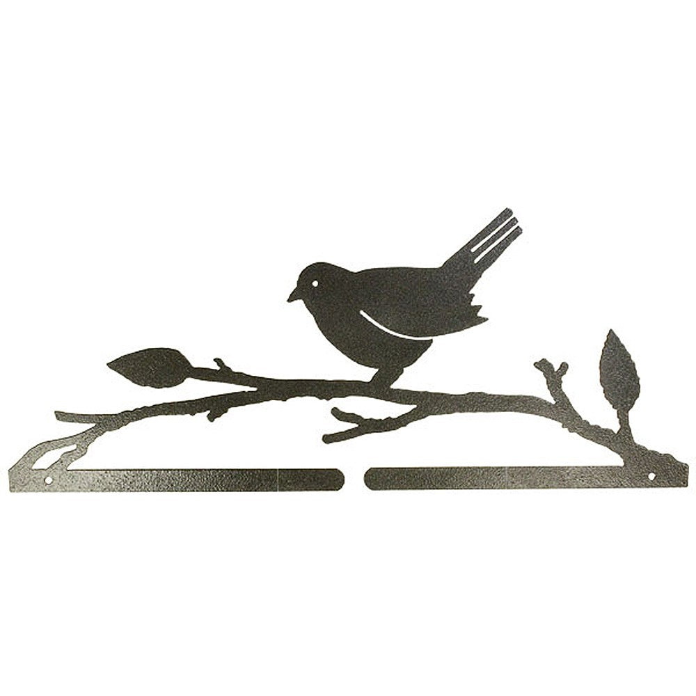 14.5-inch Bird on a Branch Split Bottom Holder in Charcoal - Ideal Display Solution