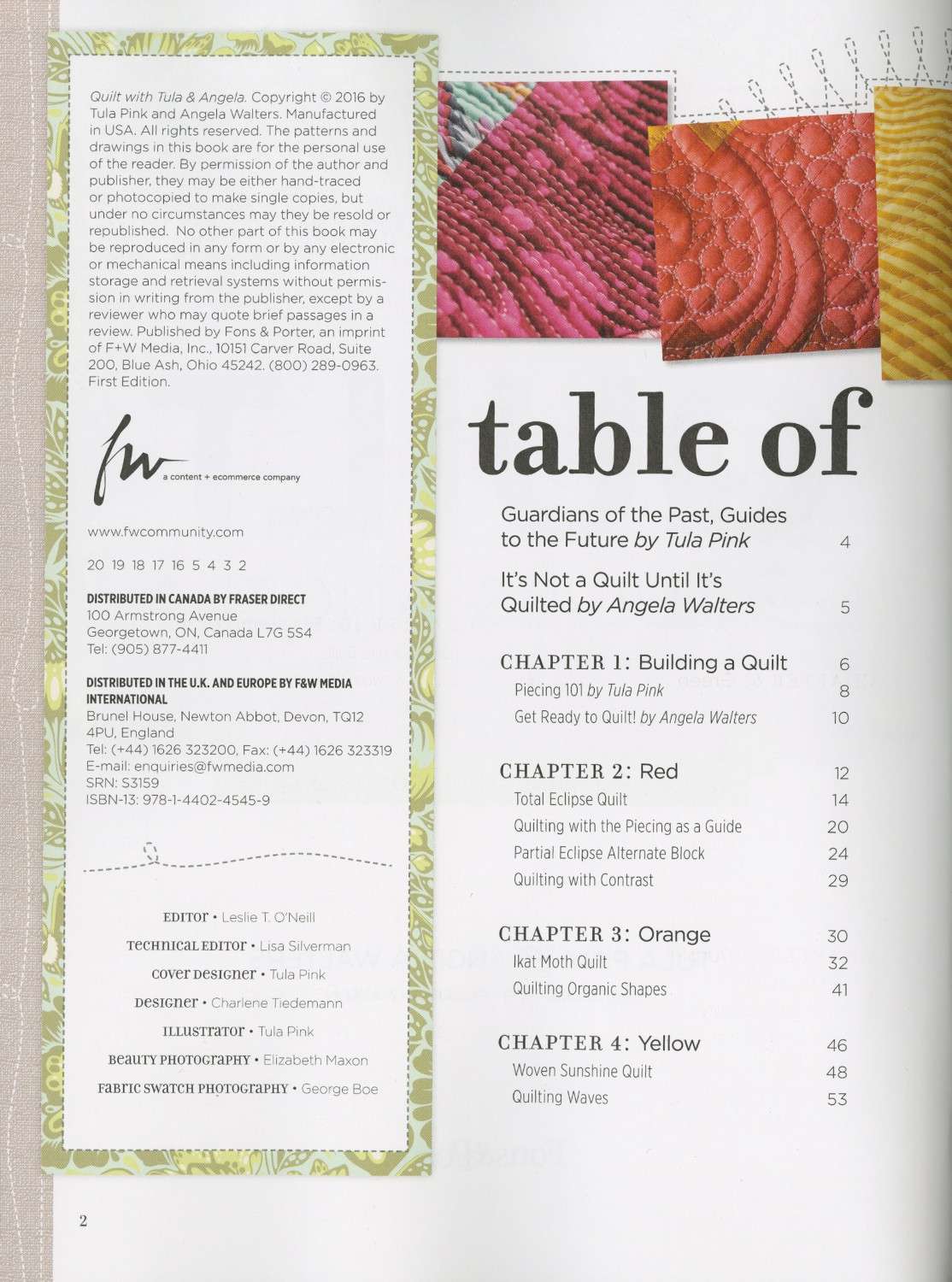 Dive into Quilting with Tula and Angela - Softcover Book