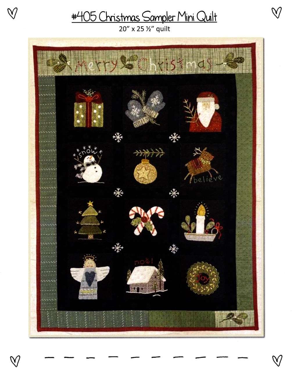 Enchanting Christmas Sampler Mini Quilt Pattern