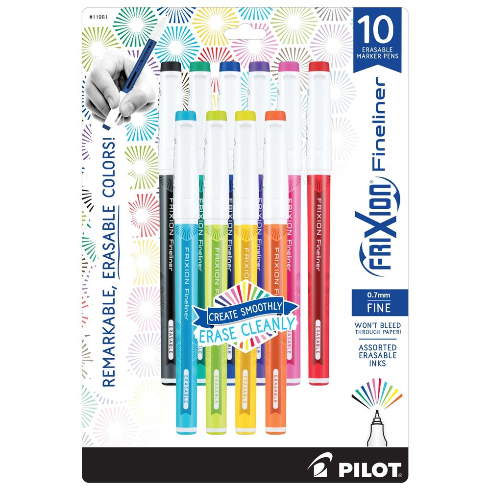 Pilot FriXion Fineliner Assortment Pack of 10