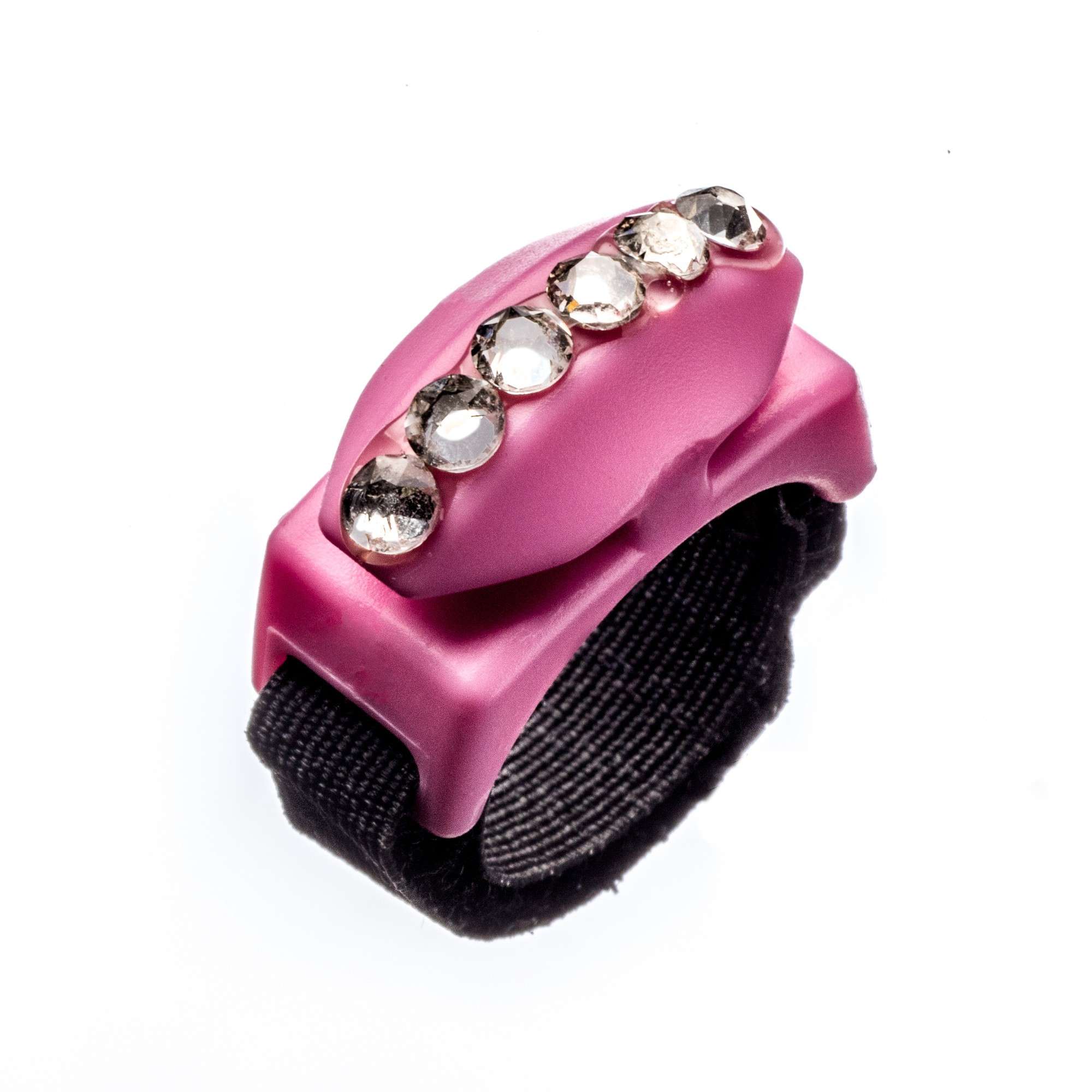 Gorgeous Pink Thread Cutterz Ring with a Single Row of Sparkling Swarovski Crystals