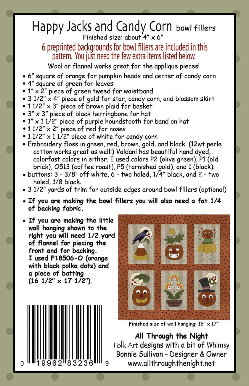 Enchanting Happy Jacks and Candy Corn Bowl Fillers Pattern