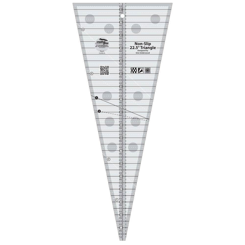 Creative Grids 22.5 Degree Triangle Ruler: Your Quilting Essential