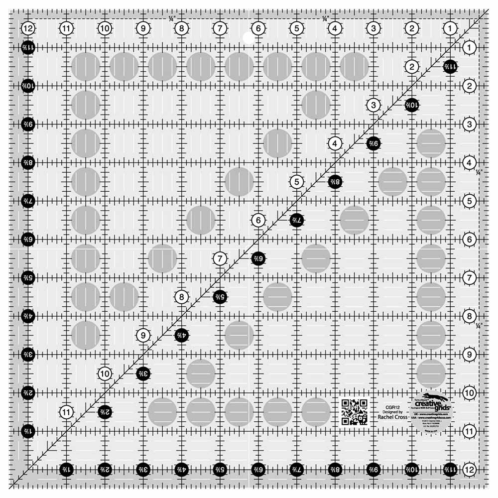 Creative Grids 12.5-Inch Square Quilting Ruler - Unleash Your Creativity!