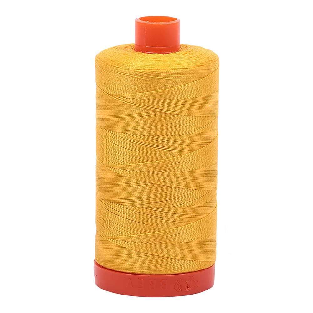 Gorgeous Yellow 50wt Aurifil 100% Cotton Mako Thread - Large Spool with 1,422 Yards!