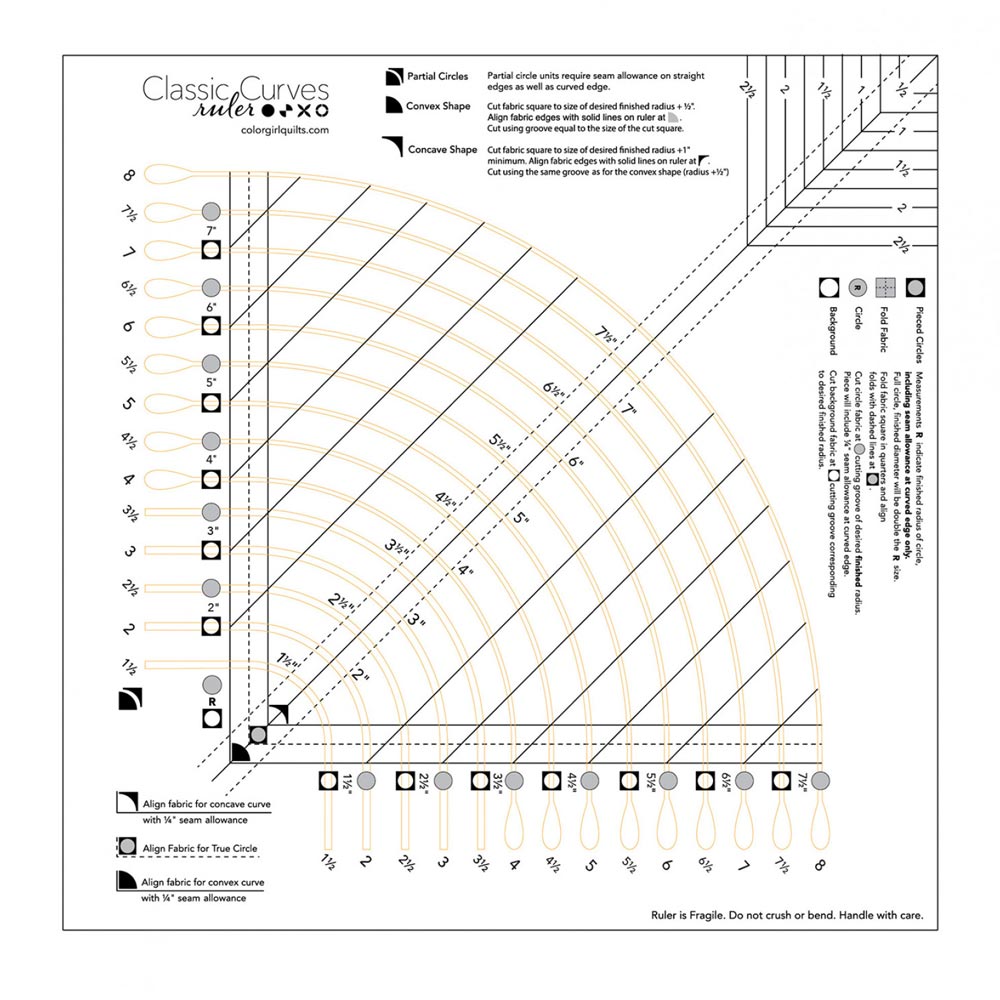 Revamped Classic Curves Quilting Ruler - A Must-Have for Quilters!