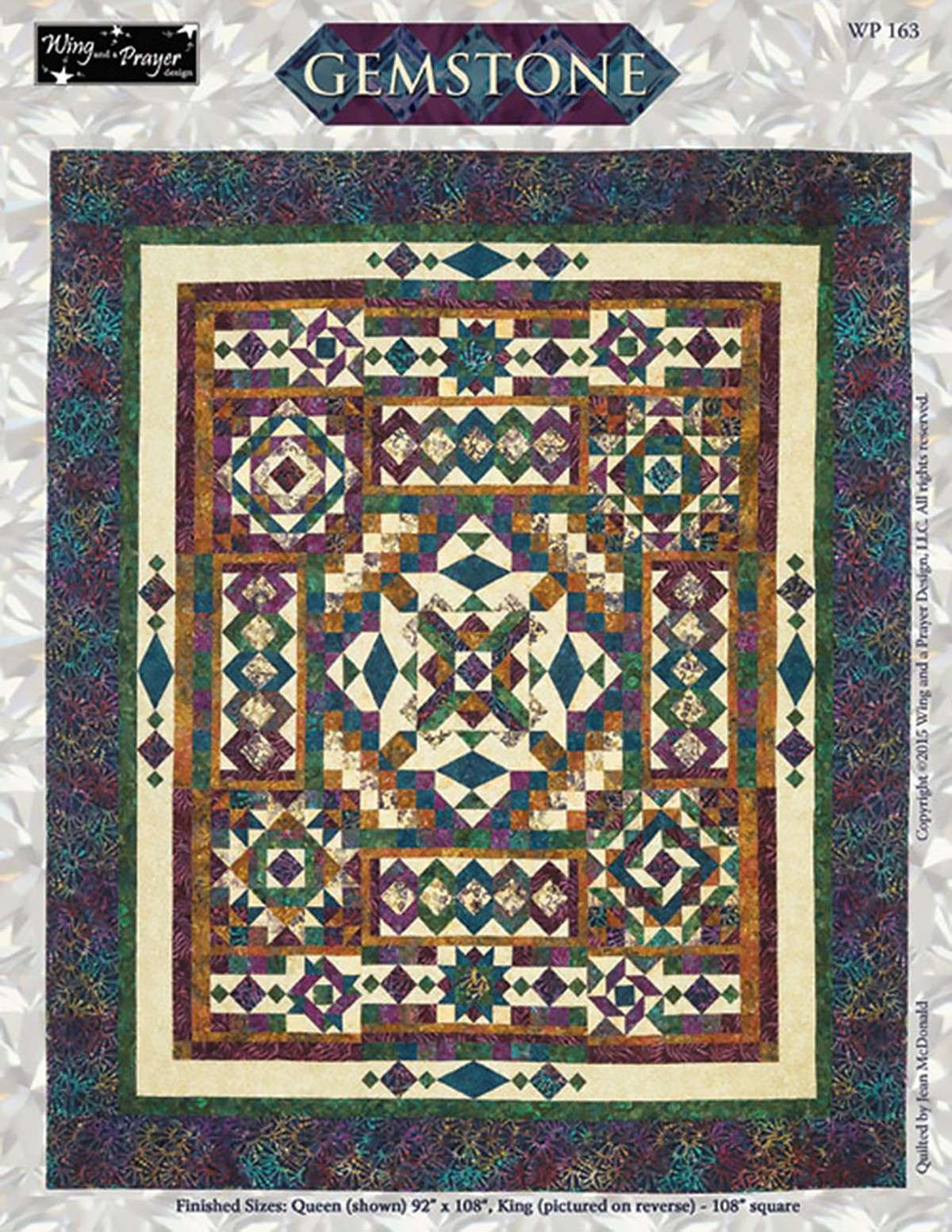 Gorgeous Gemstone Quilt Pattern by Wing and Prayer - Start Your Quilting Adventure!
