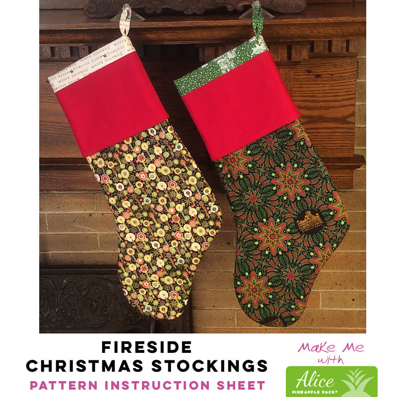Enchanting Fireside Christmas Stockings - Alice Pineapple Pack Pattern