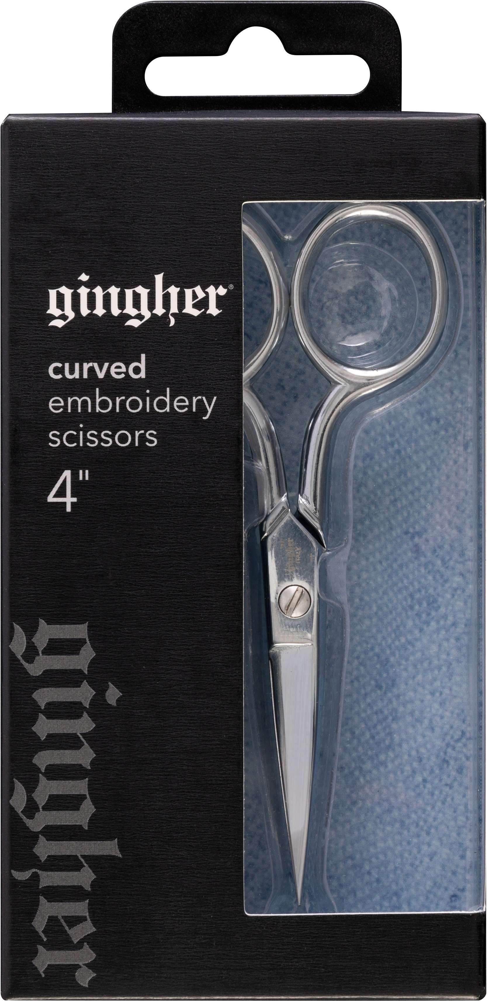 Gingher 4-Inch Curved Embroidery Scissors: Precision Cutting at Its Best!