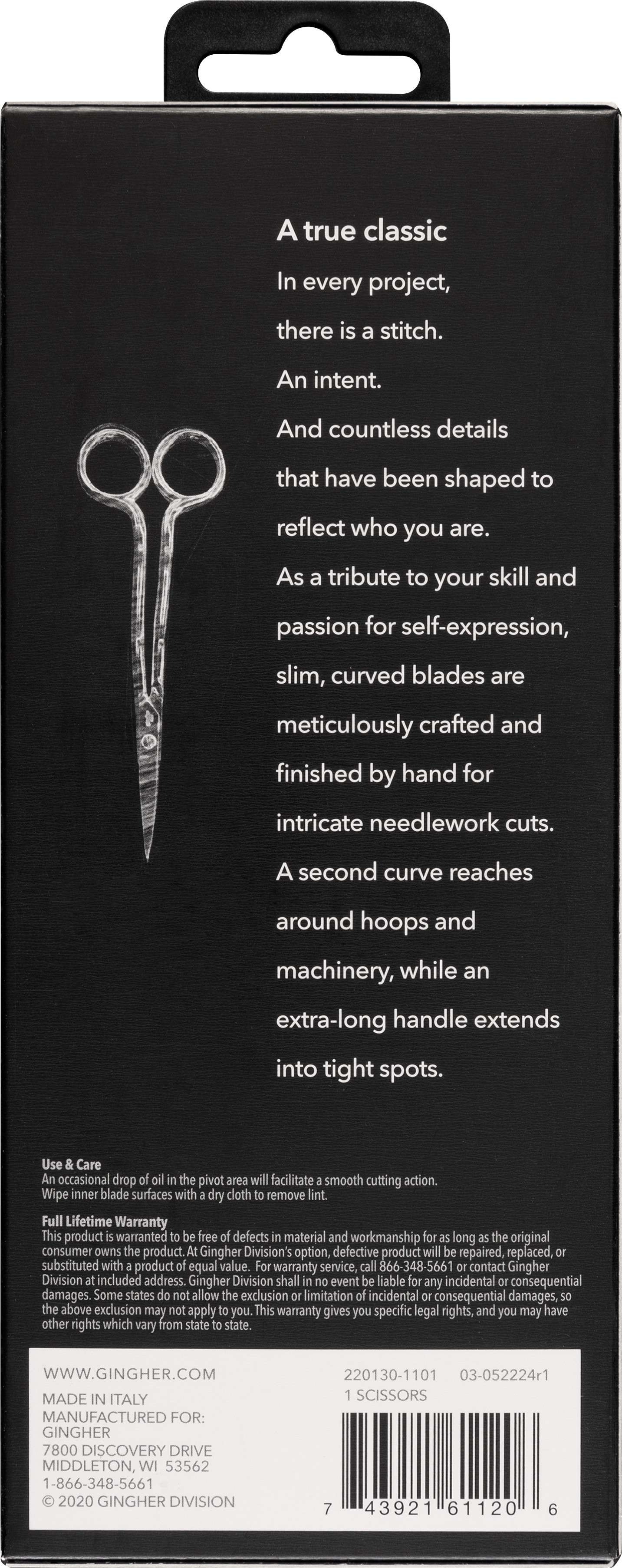 Gingher 6-inch Double Curved Embroidery Scissors - A Must-Have for Embroiderers!