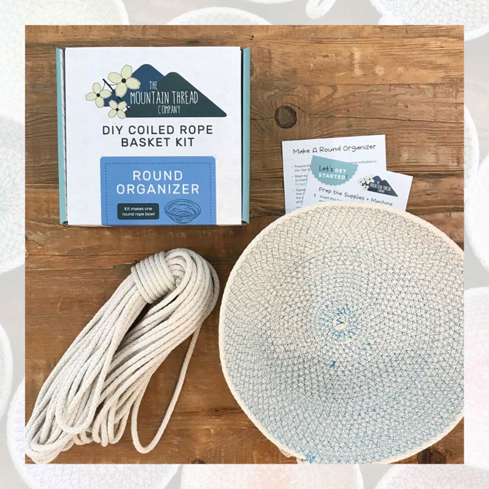 The Mountain Thread Coiled Rope Basket DIY Kit: Your Round Organizer Solution
