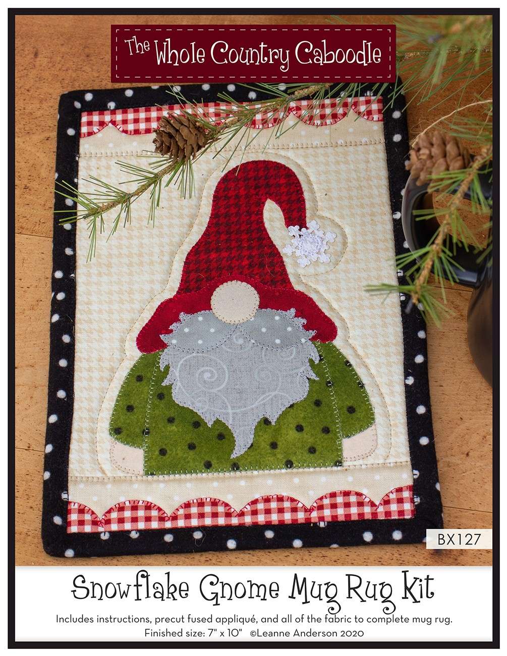 Enchanting Snowflake Gnome Mug Rug Kit - Create Your Own!