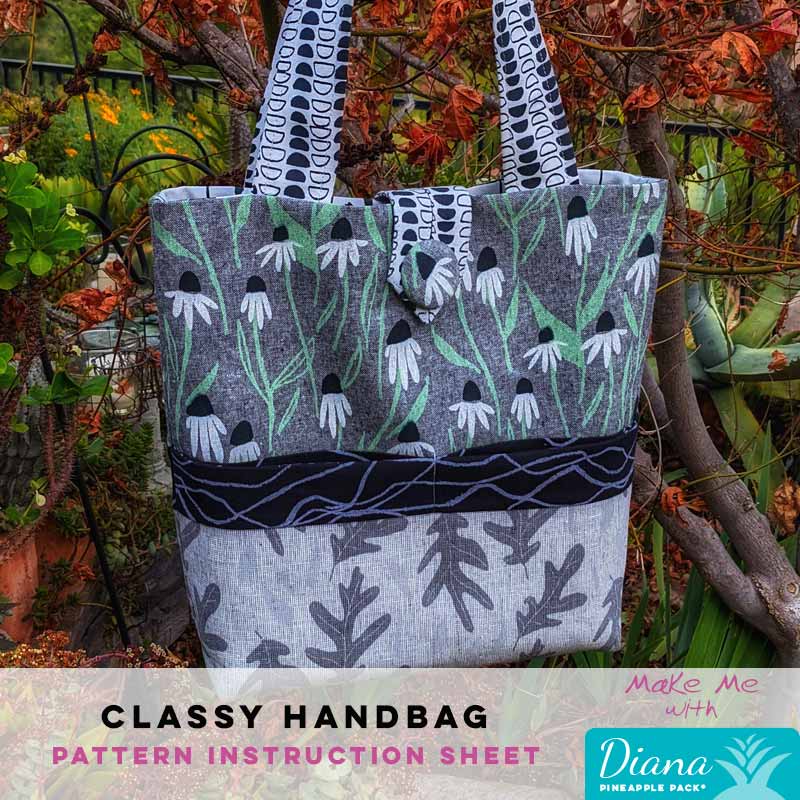 Elegant Diana Pineapple Pack Pattern Classy Handbag