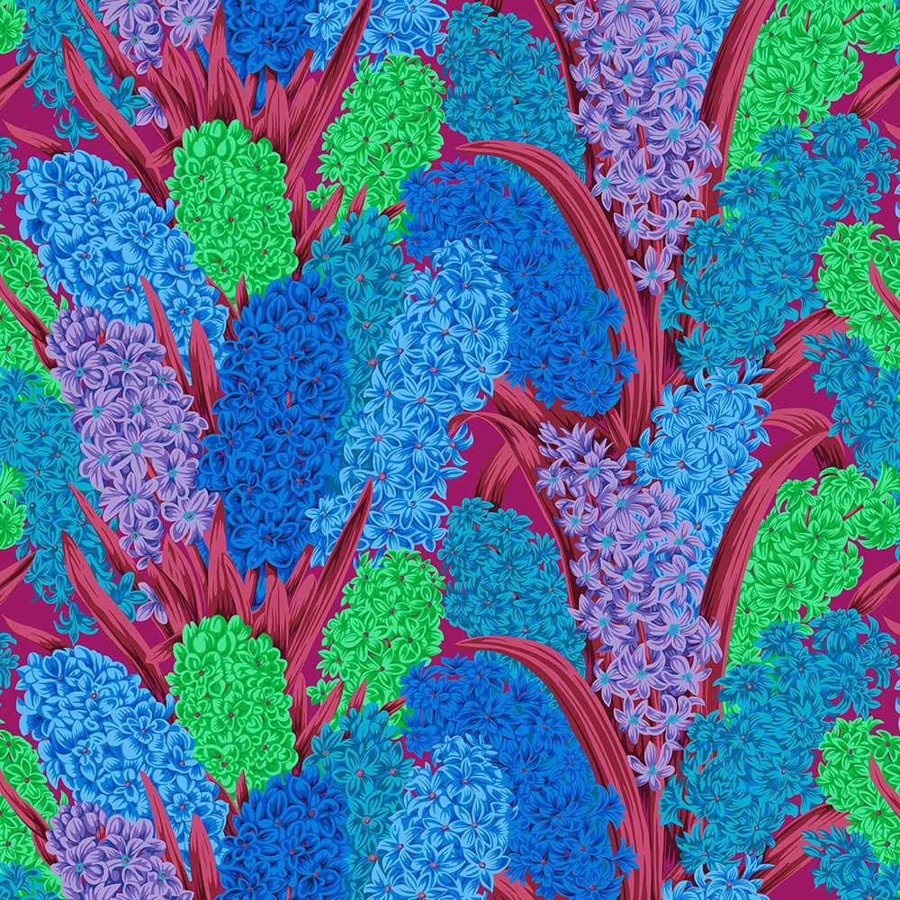 FreeSpirit - Philip Jacobs for Kaffe Fassett Collective - Dark Hyacinthus Fabric Yardage