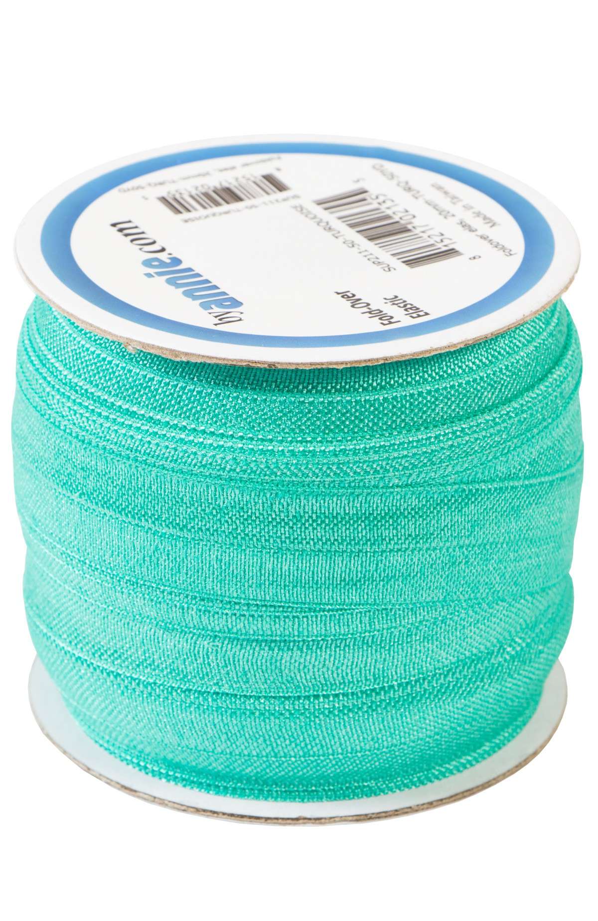 Stunning Turquoise 3/4in x 50yd Fold-over Elastic
