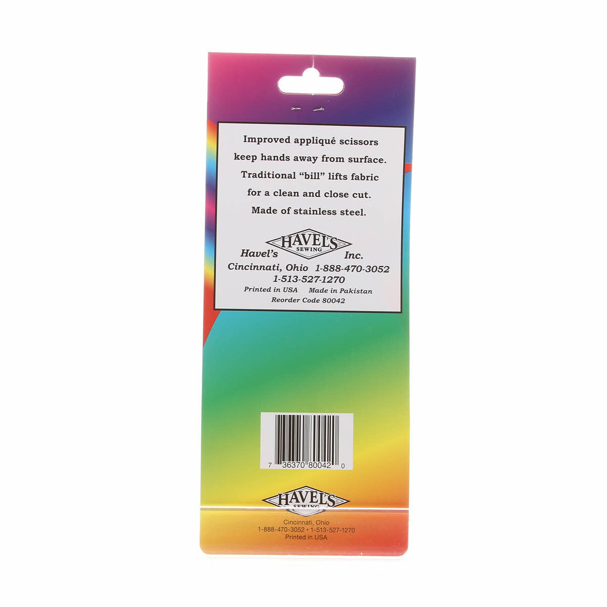 Havels 6-Inch Double Pointed Duckbill Applique Scissors - Cut with Precision!