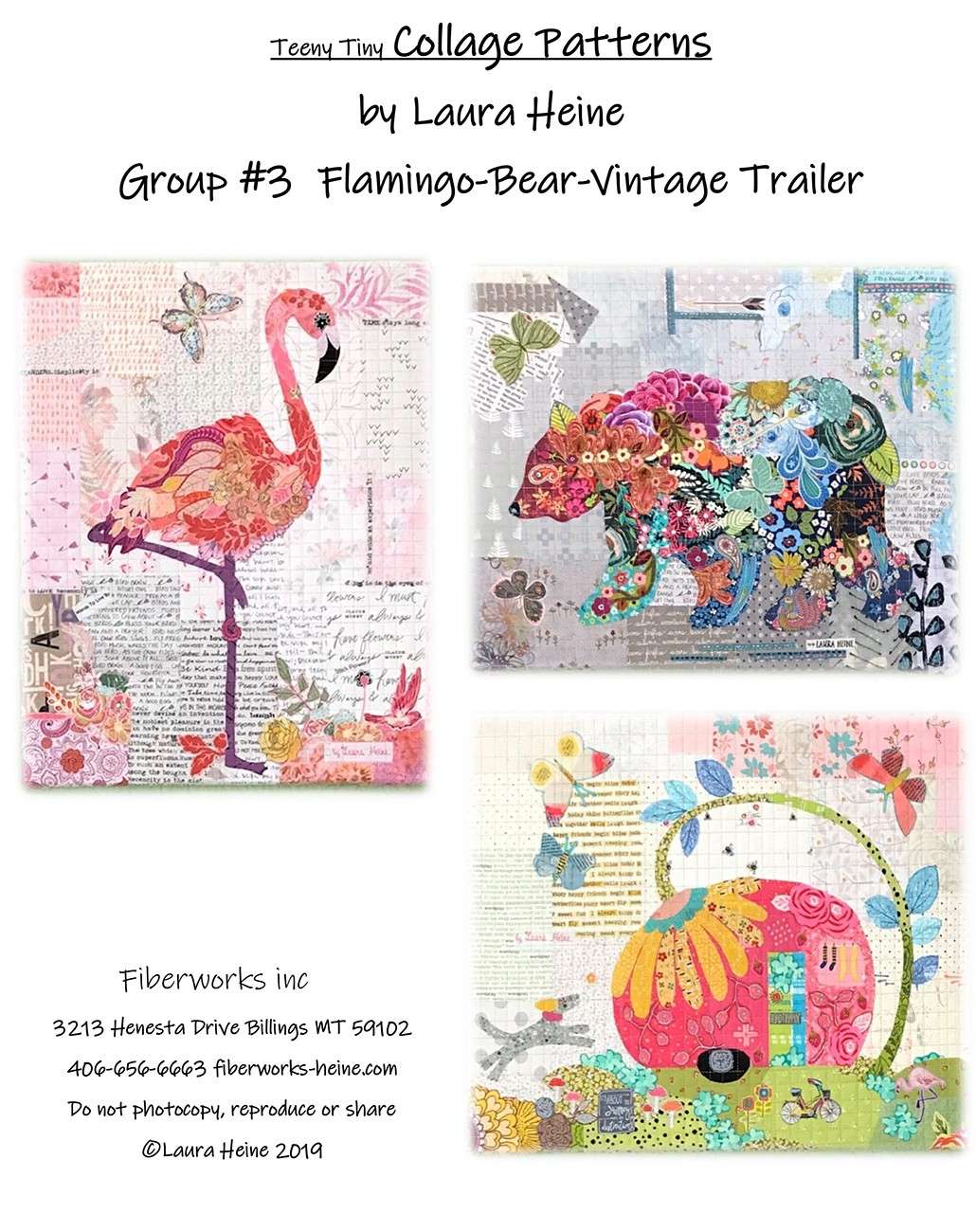 Laura Heine's Enchanting Teeny Tiny Collage Pattern Group 3 Quilt Pattern